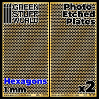 GREEN STUFF WORLD Photo-Etched Plates - Large Hexagons