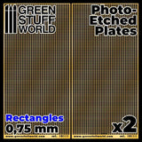 GREEN STUFF WORLD Photo-Etched Plates - Medium Rectangles