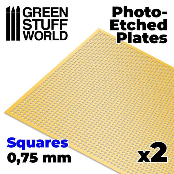 Photo-etched Plates - Squares - Size M (2 pcs) - Gap Games