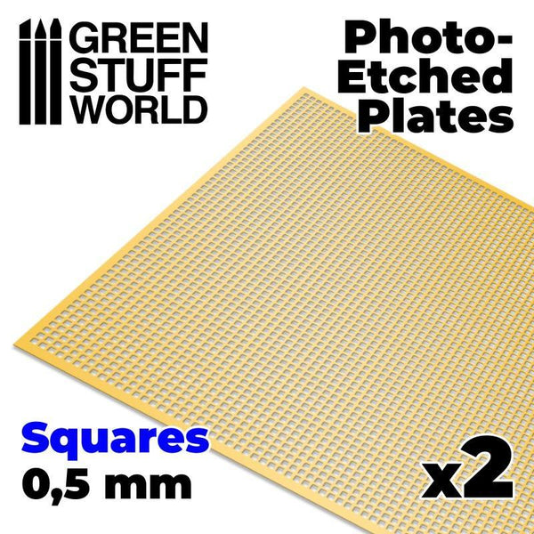 Photo-etched Plates - Squares - Size S (2 pcs) - Gap Games