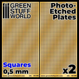 Photo-etched Plates - Squares - Size S (2 pcs) - Gap Games