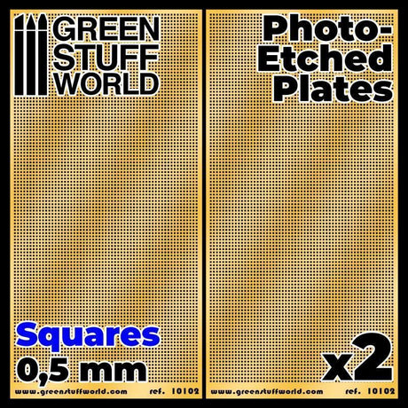Photo-etched Plates - Squares - Size S (2 pcs) - Gap Games