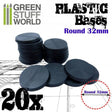 Plastic Bases - Round 32mm Black - Gap Games
