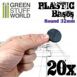 Plastic Bases - Round 32mm Black - Gap Games