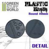 Plastic Bases - Round 40 mm Black - Gap Games