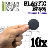 Plastic Bases - Round 40 mm Black - Gap Games