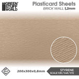 GREEN STUFF WORLD Plasticard - Brick Walls 1,2mm