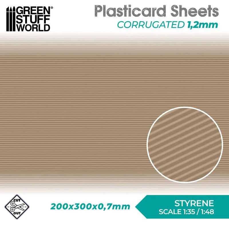 GREEN STUFF WORLD Plasticard - Corrugated