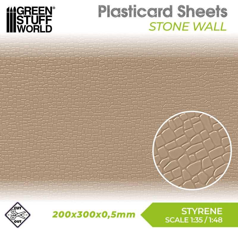 GREEN STUFF WORLD Plasticard - Stone Wall