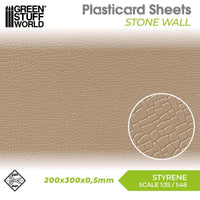 GREEN STUFF WORLD Plasticard - Stone Wall