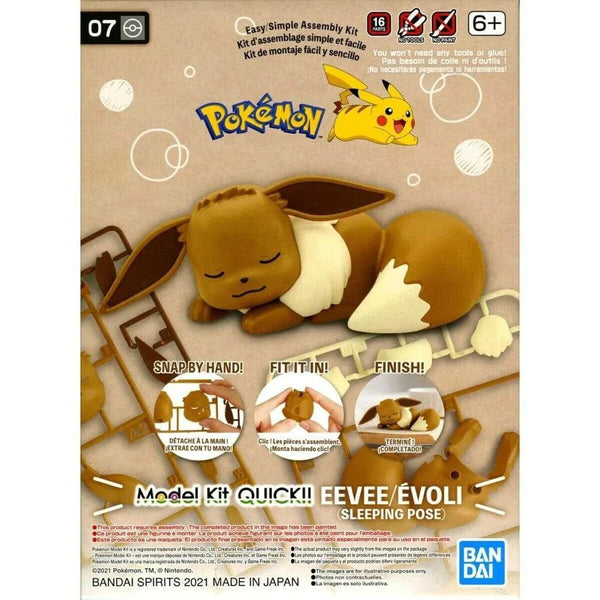 POKEMON MODEL KIT QUICK!! 07 EEVEE SLEEPING POSE - Gap Games
