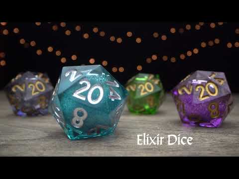 MDG Individual d20 Elixir Liquid Core Dice: Disco Vibes