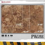 PWORK Wargames - Badlands - Wargames Terrain Mat - Gap Games