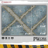 PWORK Wargames - Cyber City - Wargames Terrain Mat - Gap Games