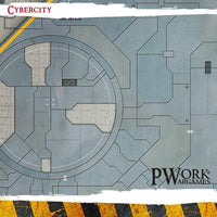 PWORK Wargames - Cyber City - Wargames Terrain Mat - Gap Games
