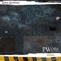 PWORK Wargames - Dark Gotham - Wargames Terrain Mat - Gap Games