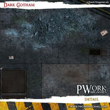 PWORK Wargames - Dark Gotham - Wargames Terrain Mat - Gap Games