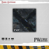 PWORK Wargames - Dark Gotham - Wargames Terrain Mat - Gap Games
