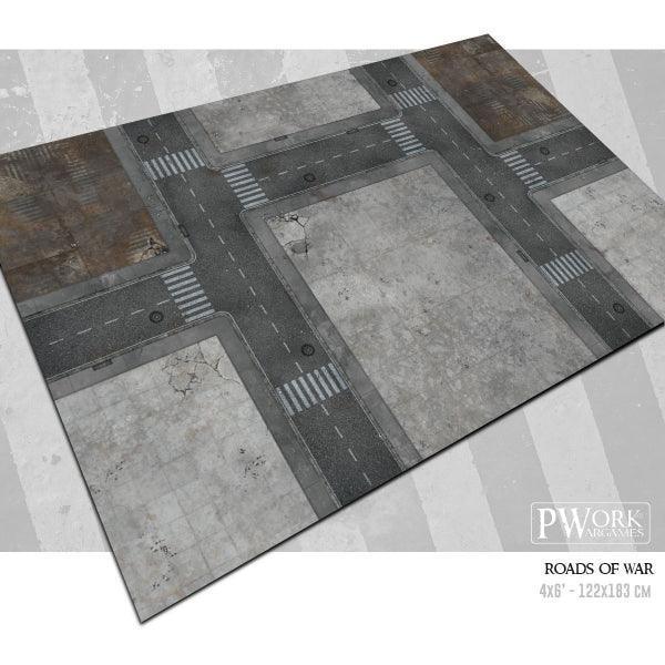 PWORK Wargames - Roads of War - Wargames Terrain Mat - Gap Games