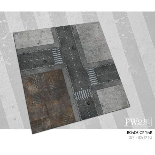 PWORK Wargames - Roads of War - Wargames Terrain Mat - Gap Games