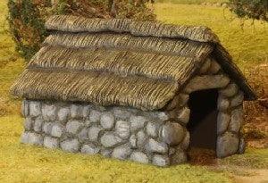 Renedra Terrain - Dark Ages/Medieval Stone and Thatch Outbuilding (Plastic) - Gap Games