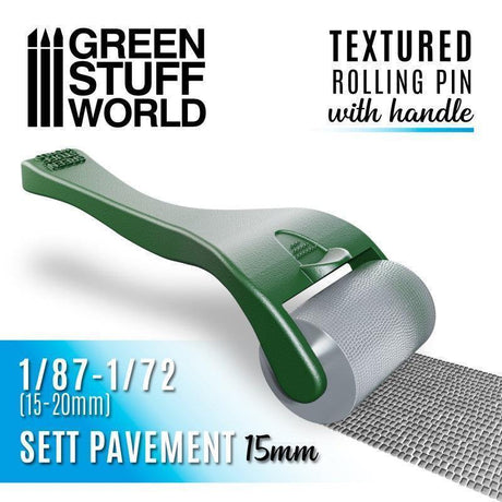 Rolling Pin with Handle - Sett Pavement 15mm - Gap Games