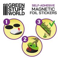 Round Magnetic Sheet SELF-ADHESIVE - 25mm - Gap Games