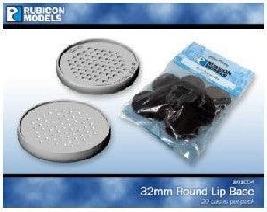 Rubicon Models - 32mm Round Base Plastic - Gap Games