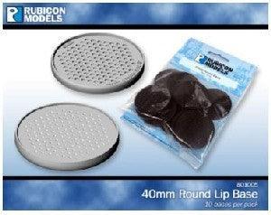 Rubicon Models - 40mm Round Base Plastic - Gap Games