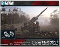 Rubicon Models - 8.8cm FlaK 36/37 AA/AT gun w SdAh 202 & Crew - Gap Games
