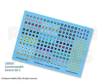 Rubicon Models - Commonwealth Vehicle Decals - Set 1 - Gap Games