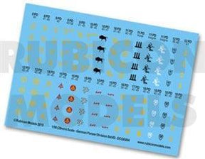 Rubicon Models - German Panzer Divisions Decals - Set 2 - Gap Games