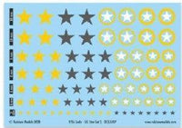 Rubicon Models - US Star Set Yellow & Dark Grey Stars - Gap Games