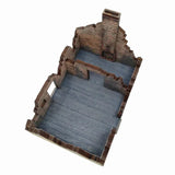 Battlefield Accessories: Ruined Village House 2 Yellow - 28mm (TTR)