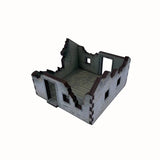 Battlefield Accessories: Ruined Village House 3 White Render - 28mm (TTR)
