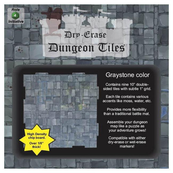 SALE Dungeon Tiles Graystone 9" x 10" - Gap Games