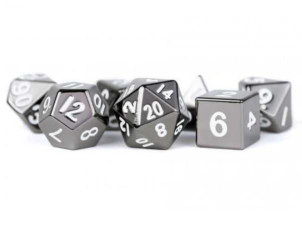 SALE MDG 16mm Metal Polyhedral Dice Set: Sterling Gray - Gap Games