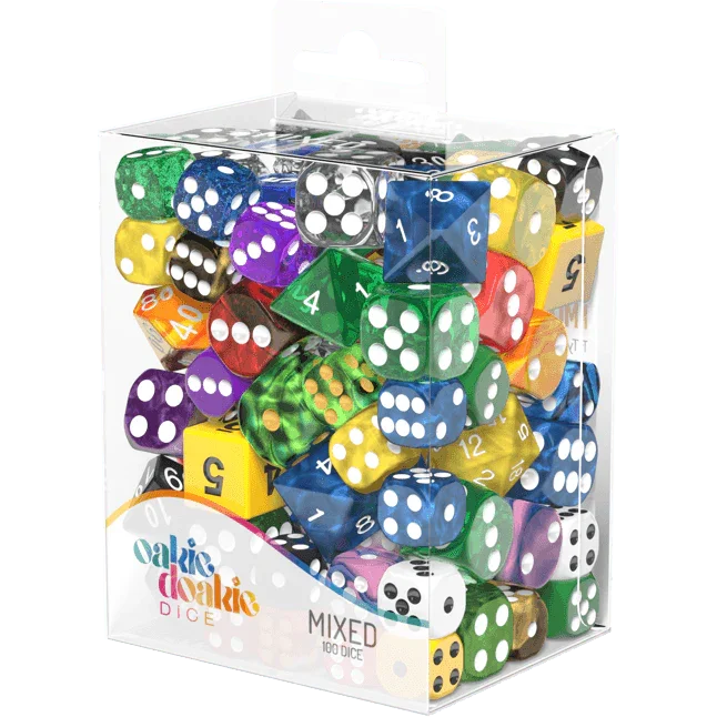 SALE Oakie Doakie Dice Mixed Set Retail Pack (100) loose dice - Gap Games
