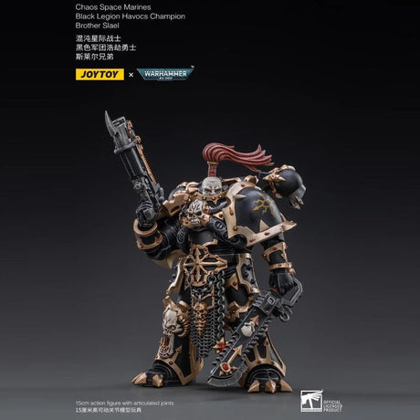 Space Marine Miniatures: 1/18 Scale Black Legion Havocs Champion Brother Slael - Gap Games