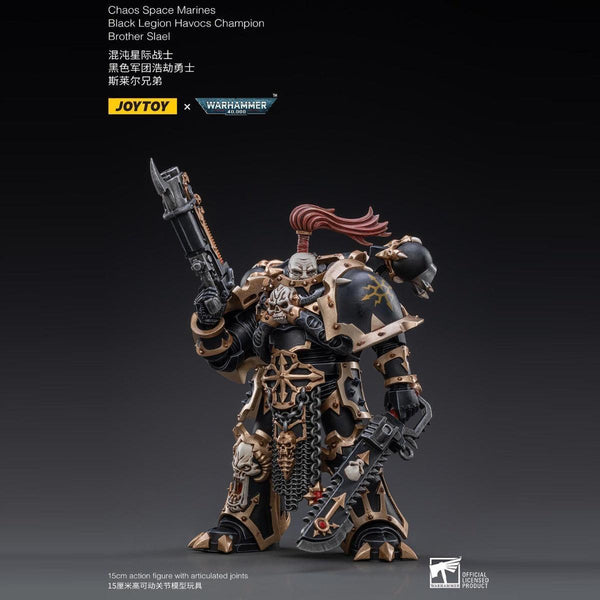 Space Marine Miniatures: 1/18 Scale Black Legion Havocs Champion Brother Slael - Gap Games