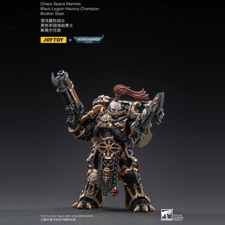 Space Marine Miniatures: 1/18 Scale Black Legion Havocs Champion Brother Slael - Gap Games