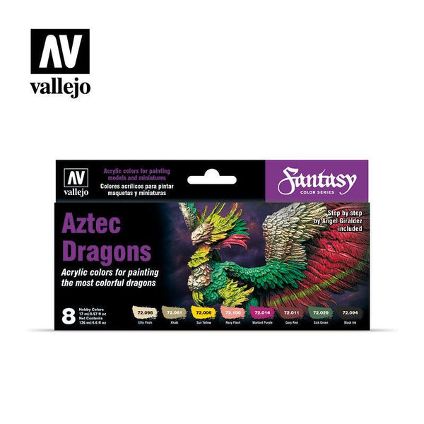 SALE Vallejo Game Color Aztec Dragons (8) by Angel Giraldez Acrylic Paint Set - Gap Games