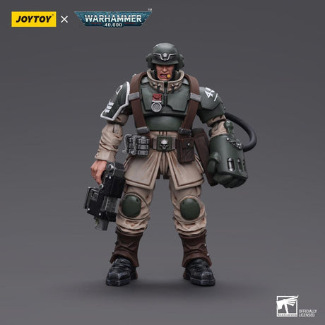 Warhammer Collectibles: 1/18 Scale Astra Militarum Cadian Command Squad Veteran Sergeant with P Fist - Pre-Order - Gap Games