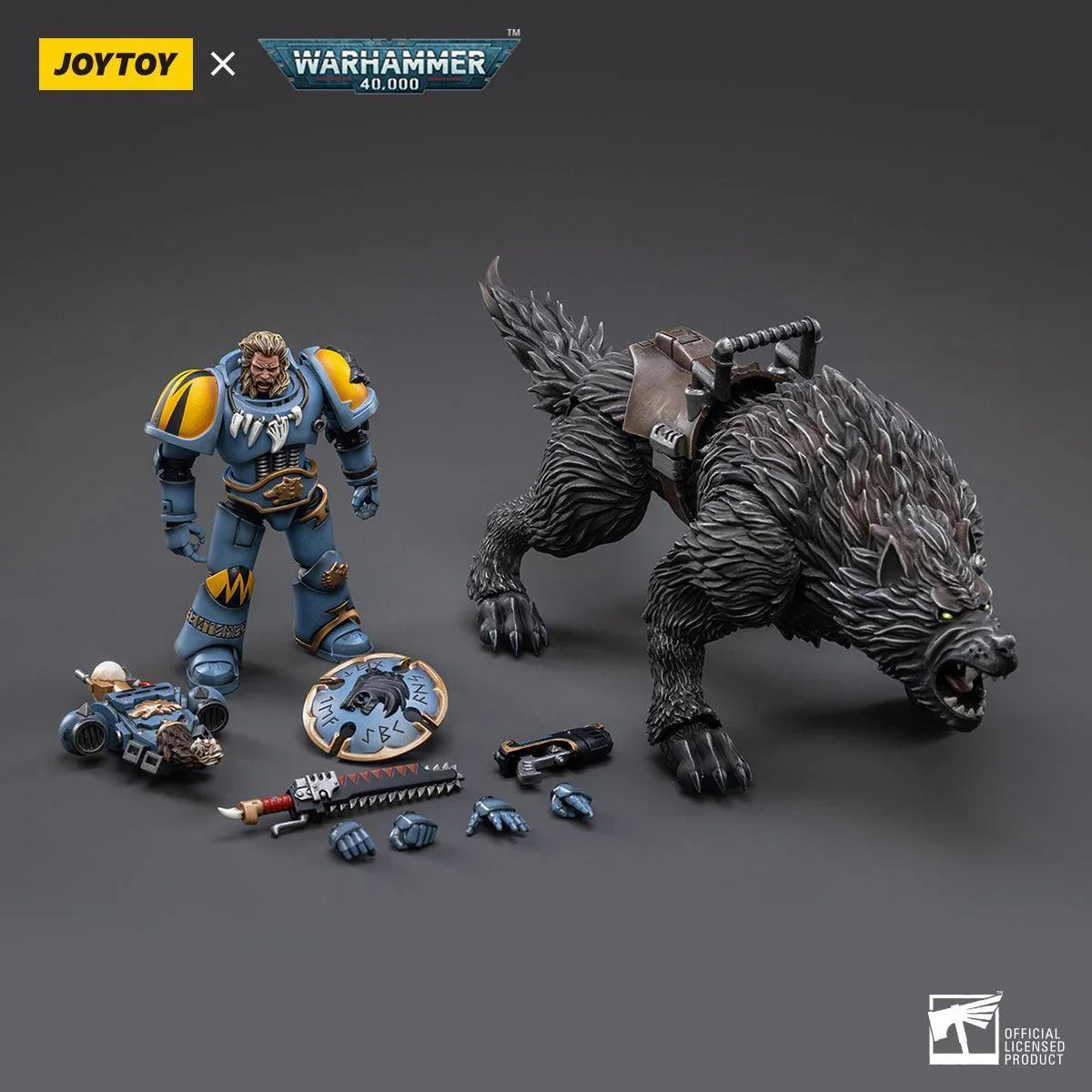 Warhammer Collectibles: 1/18 Scale Space Wolves Thunderwolf Cavalry Frode - Gap Games