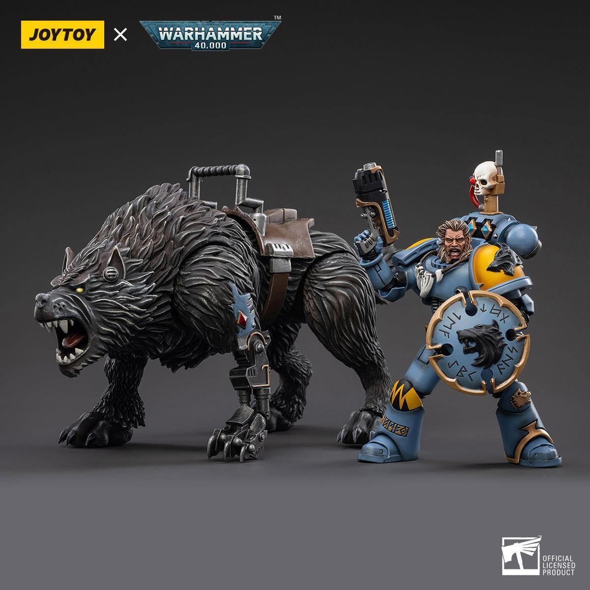 Warhammer Collectibles: 1/18 Scale Space Wolves Thunderwolf Cavalry Frode - Gap Games