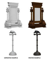 SALE WizKids Deep Cuts Unpainted Miniatures Mirror & Bird on Stand - Gap Games