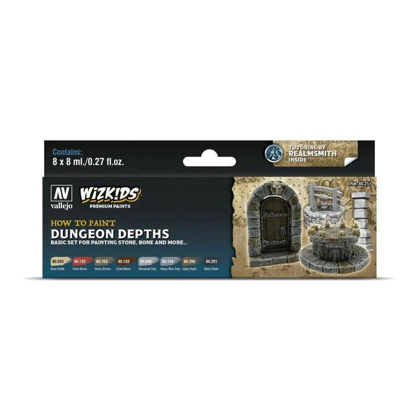 SALE Wizkids Premium Paint Set by Vallejo: Dungeon Depths - Gap Games