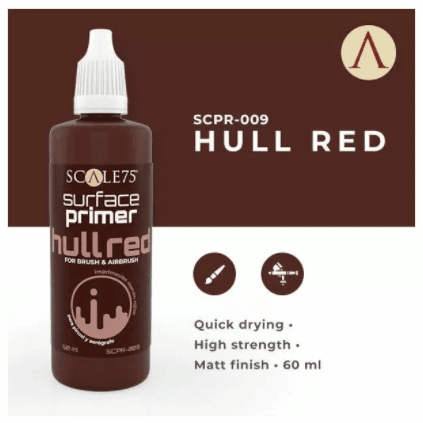 Scale 75 Primer Surface Hull Red 60ml - Gap Games