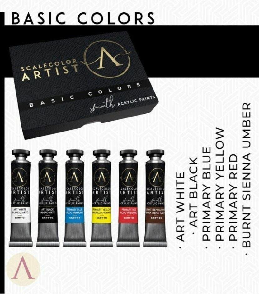 Scale 75 Scalecolor Artist Basic Colours Paint Set - Gap Games