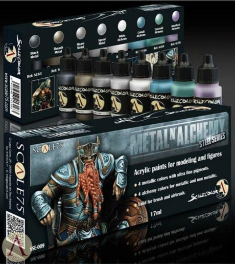 Scale 75 Scalecolor Metal n' Alchemy Steel Paint Set - Gap Games